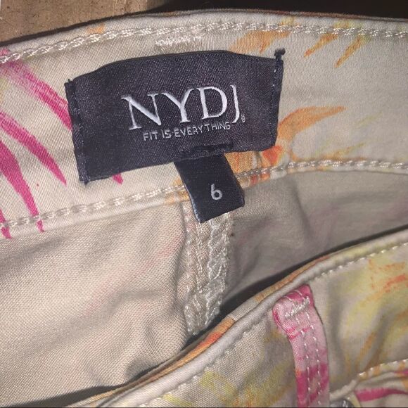 NYDJ Sheri Slim Ankle Jeans Beach Garden Clementine - Picture 6 of 7